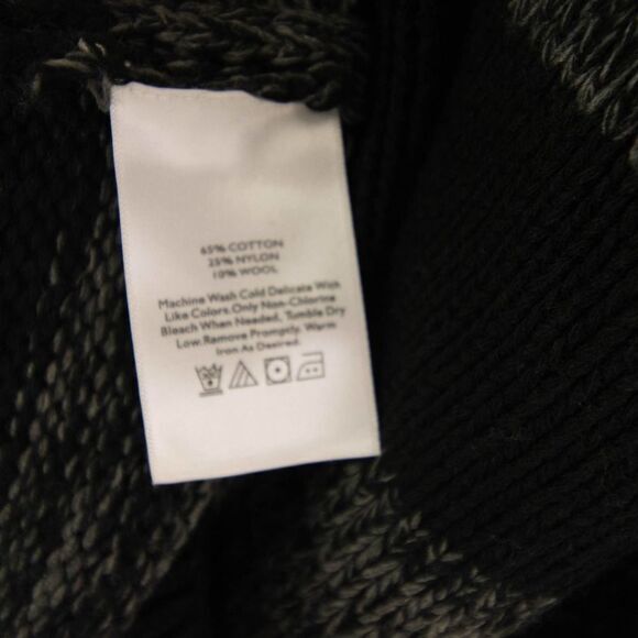 NWOT Eddie Bauer Turtleneck Striped cotton blend Sweater, Black, XL - Picture 7 of 10